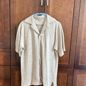 Hecho beige button-up linen shirt